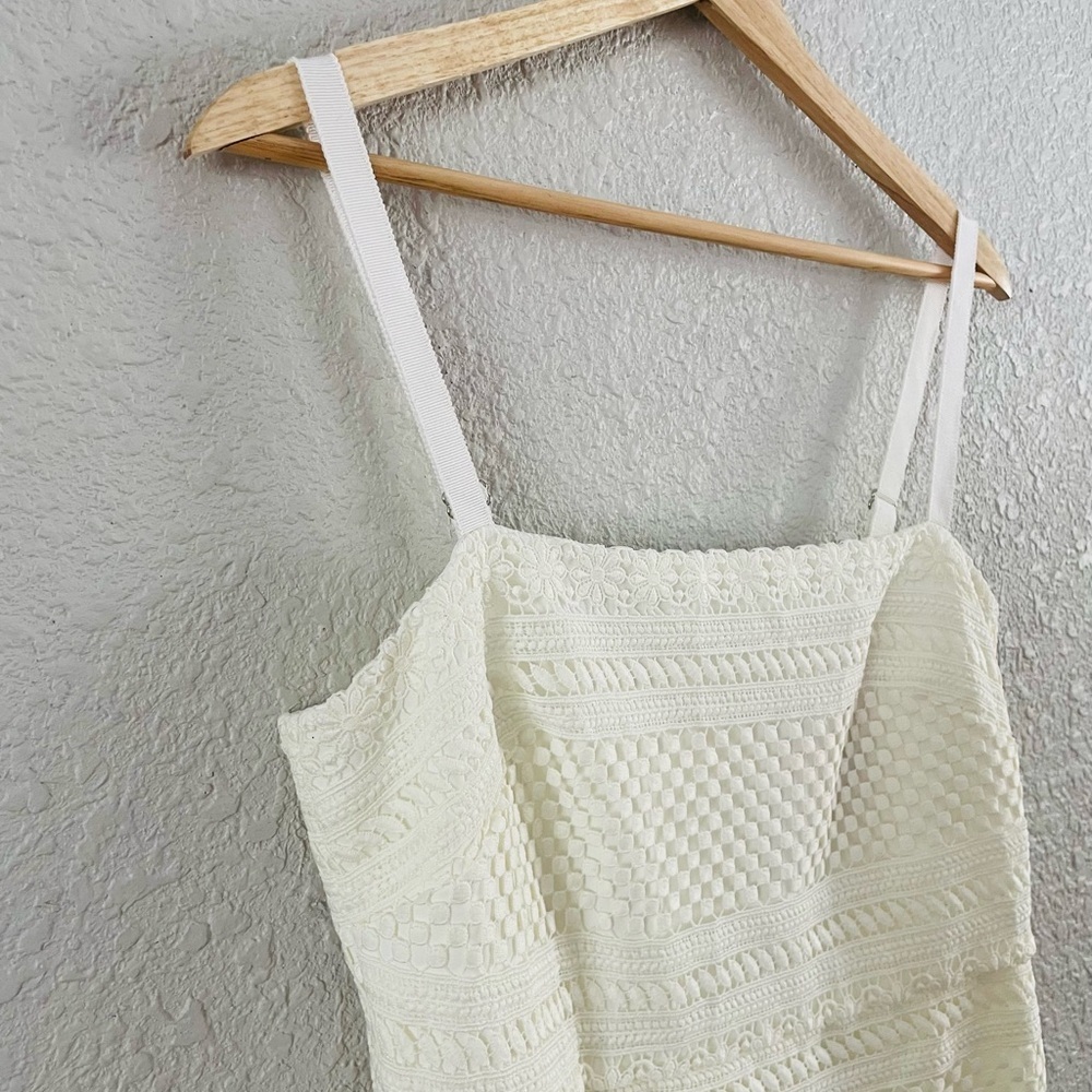 J. Crew Geometric Lace Midi Dress in Ivory NWT - Picture 7 of 14